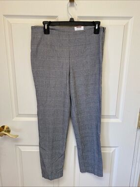 Women's Grey Glen Plaid Slim Ankle Pants